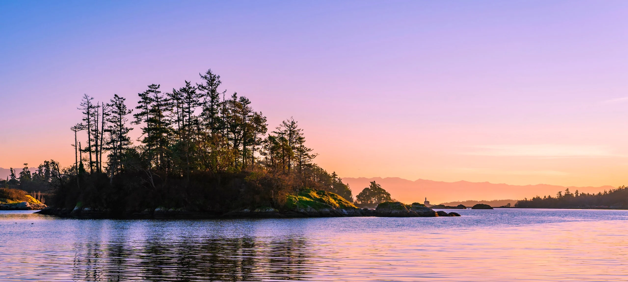 Small islet in the Gulf Islands, off the coast of Chemainus, BC