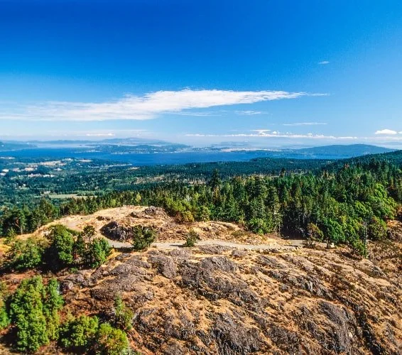 View from Old Baldy Mountain near Shawnigan Lake, BC