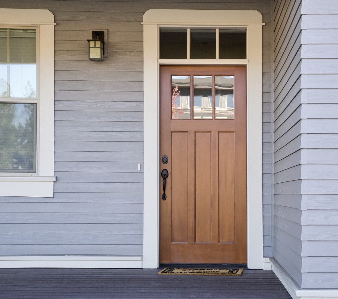 From door of duplex home