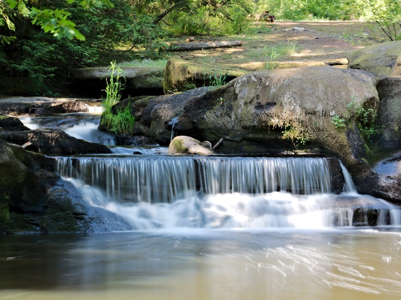 Small waterfall typical of Lower Banon Creek Falls area