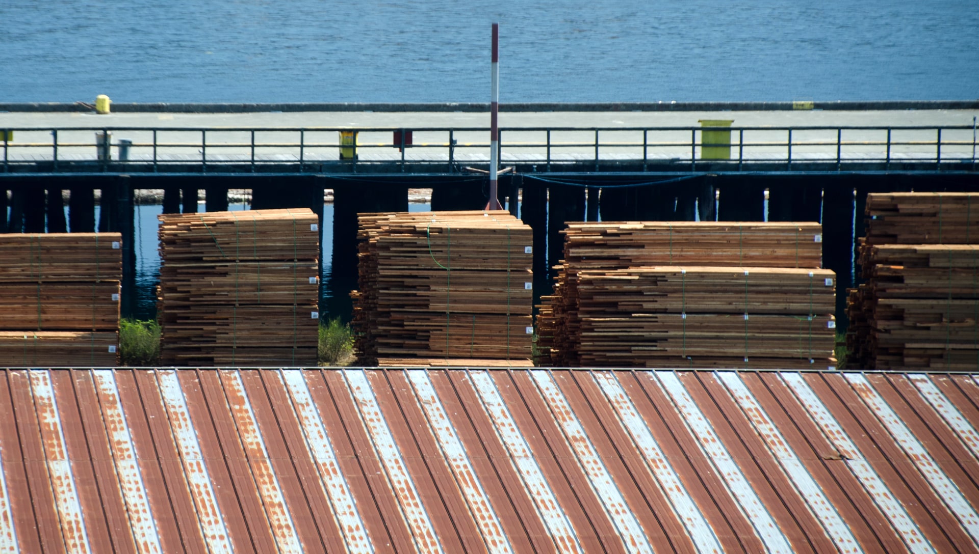 Lumber yard at Chemainus Bay