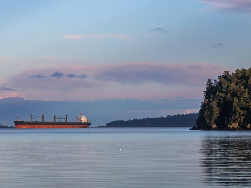 Large boat off the Lantzville area coast