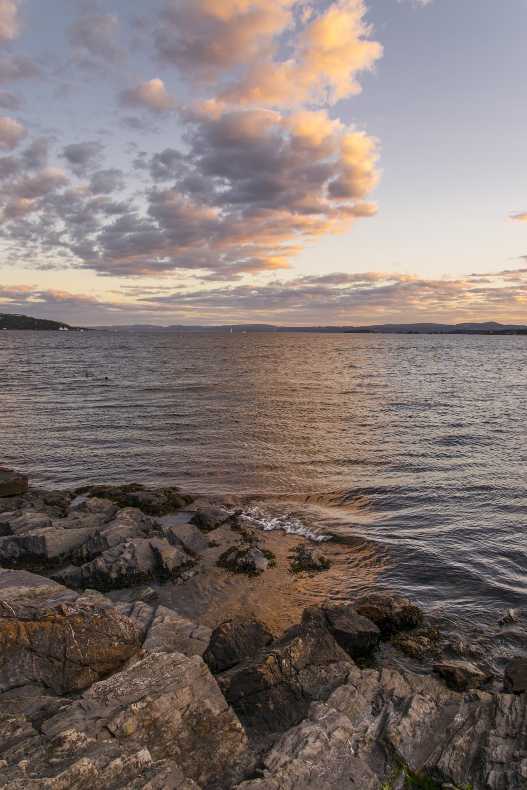 Gorgeous sunrise and clouds over Nanaimo and Qualicum area waterfront
